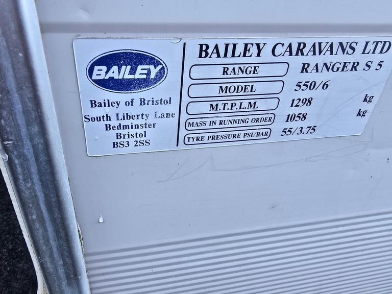 NOW SOLD 2007 Bailey Ranger 550 6 Berth Fixed Rear Bunks Caravan, Motor Mover