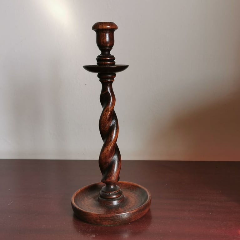 image for Art Deco Wooden Candle Holder