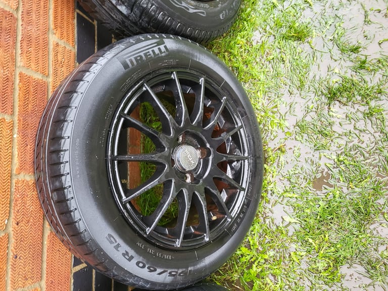 15 inch 4x100 Fox Racing Alloy wheels 