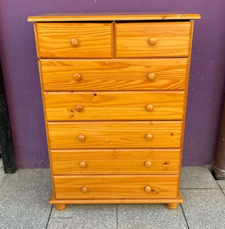 image for Solid pine chest of drawers