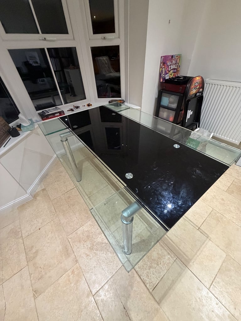 Free - extending dining table & 6 chairs 