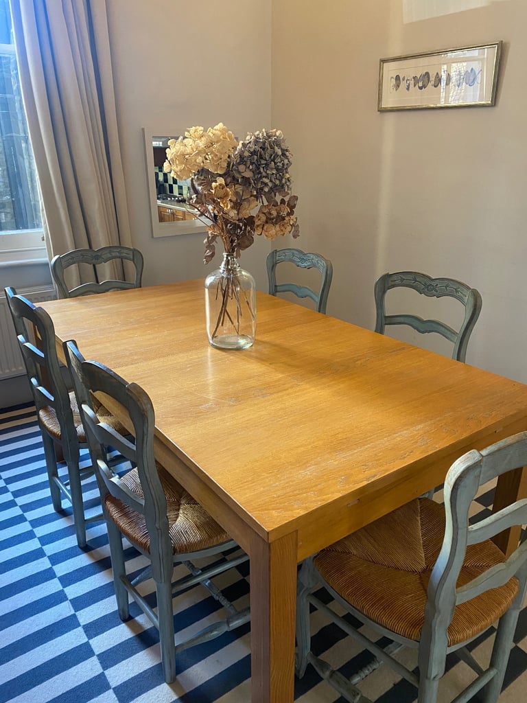 Provençal Ladder-Back Dining Chairs – Set of 6 with Rush Seats | nearest offer