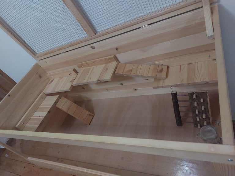 Large wooden hamster cage