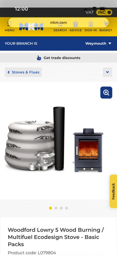 Woodford Lowry 5 Wood Burning / Multifuel Ecodesign Stove 