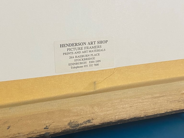 Framed watercolour painting “The canal basin” by Frances Blair 