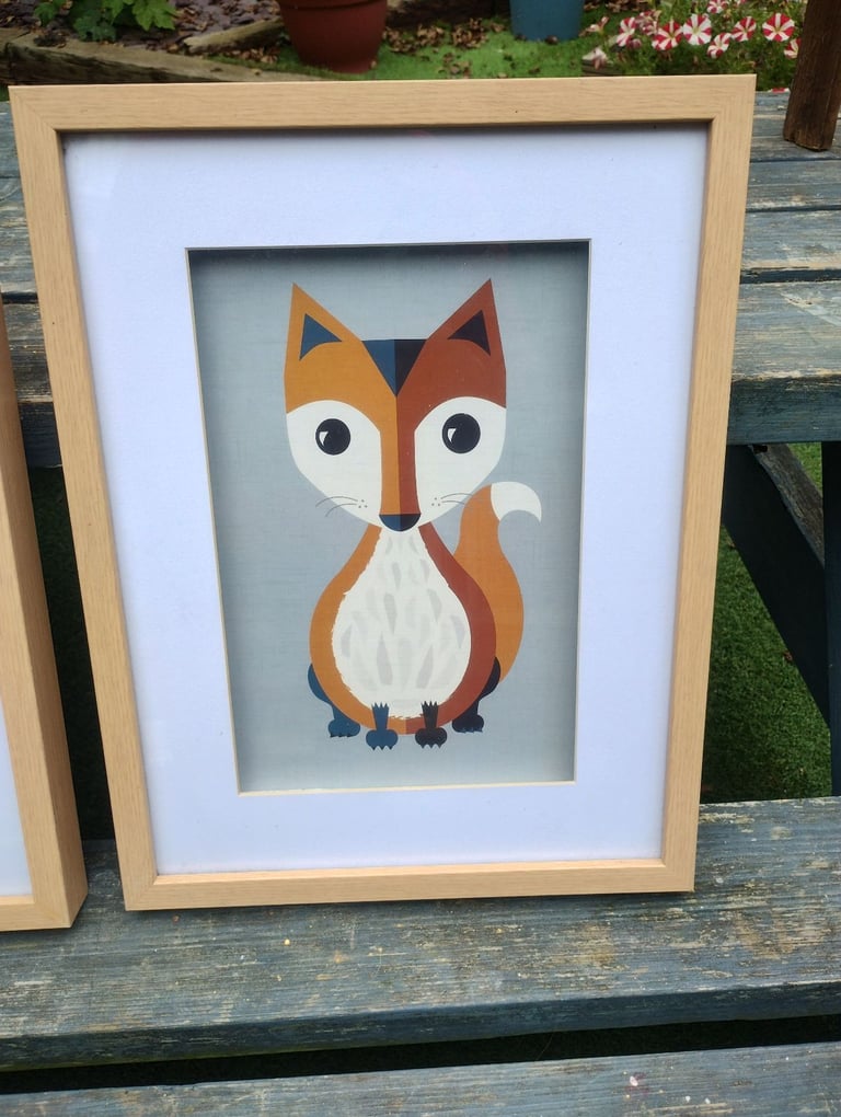 Dunelm Scandi Abstract Pictures - Owl & Fox