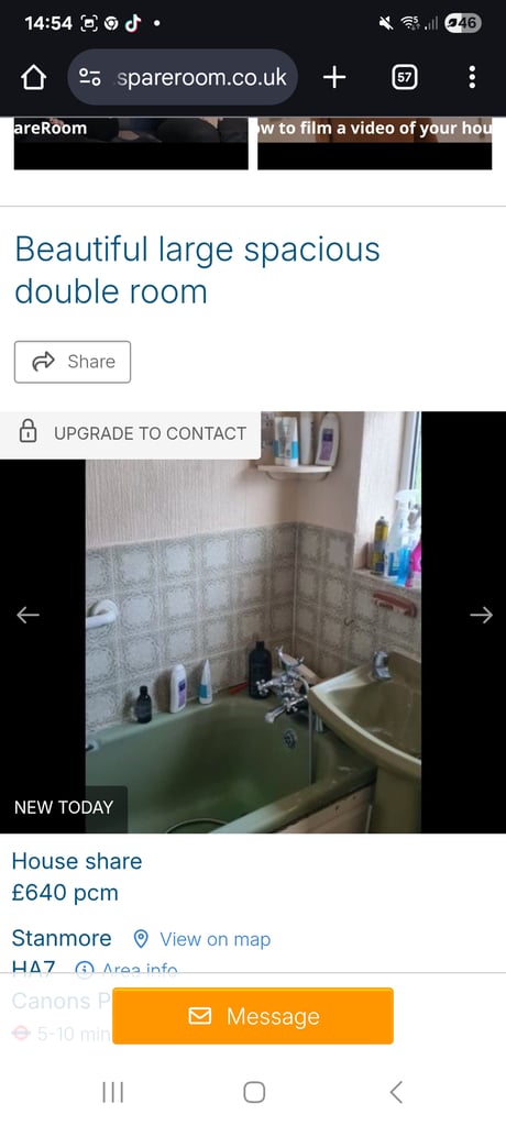 Spacious double room in shared house