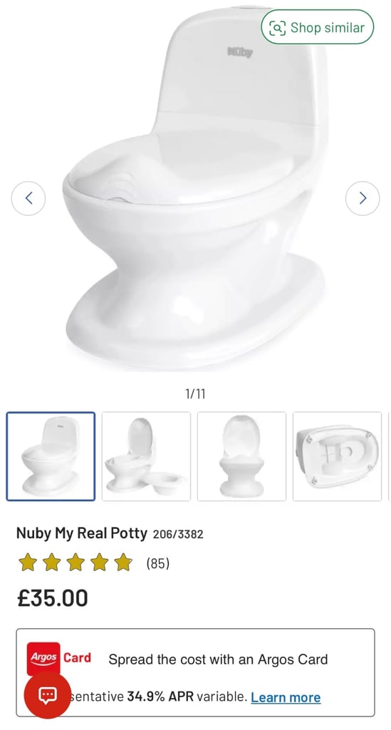 image for nuby my real potty