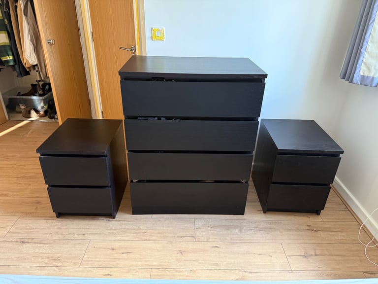 image for Black bedroom furniture set