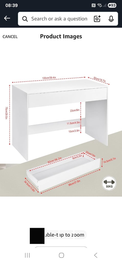 image for Desk/Dressing/Vanity table NEW (see pics)