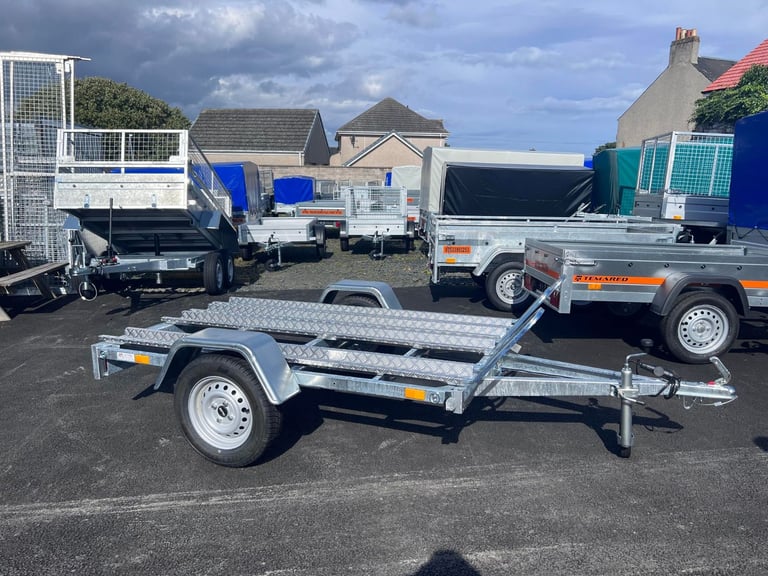 Brand New 2m x 1,25m Single Axle Motorbike Trailer 750KG Un Braked