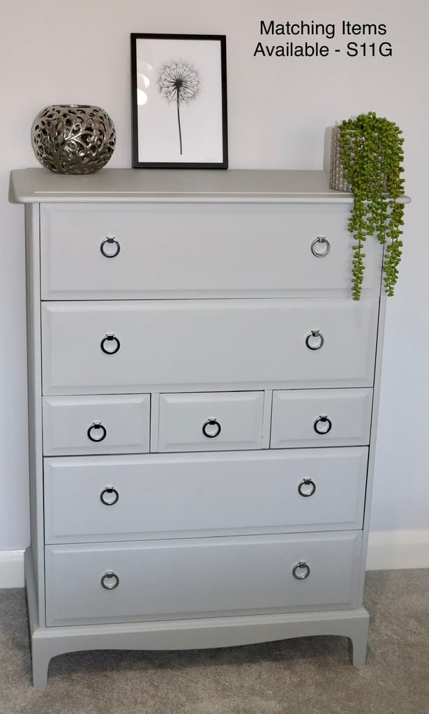 Stag 4 Drawer Bedside Tables Bedside Cabinets in Grey - Free Local Delivery 4DG