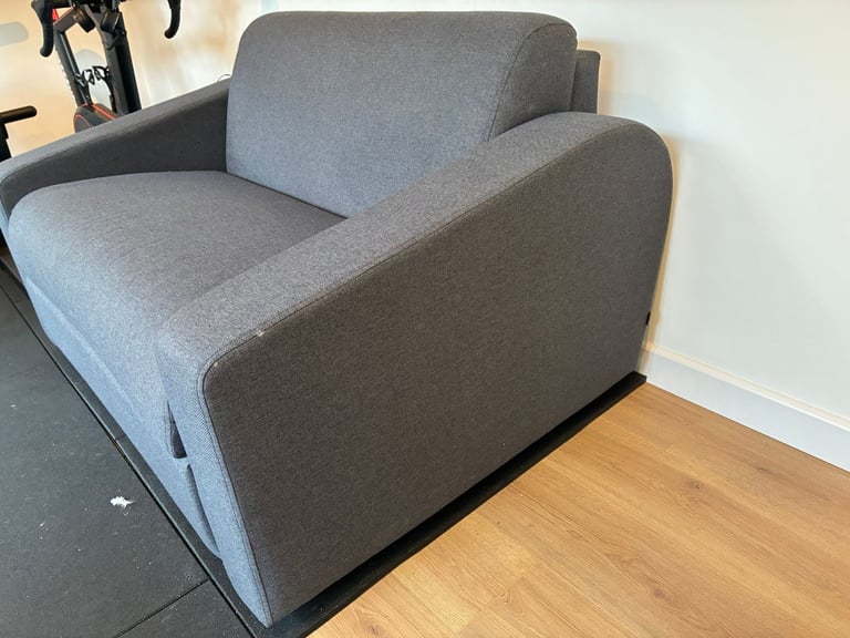 John Lewis JAY-BE Deco Snuggler Sofa Bed – Navy Fabric – Excellent Condition (RRP £2,500)