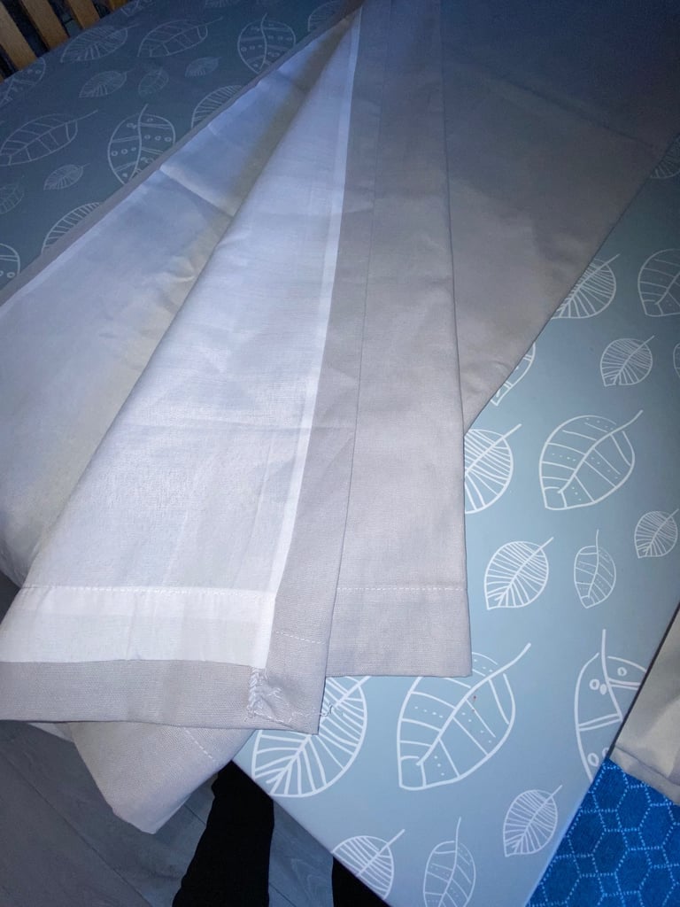 Pair grey curtains NEW