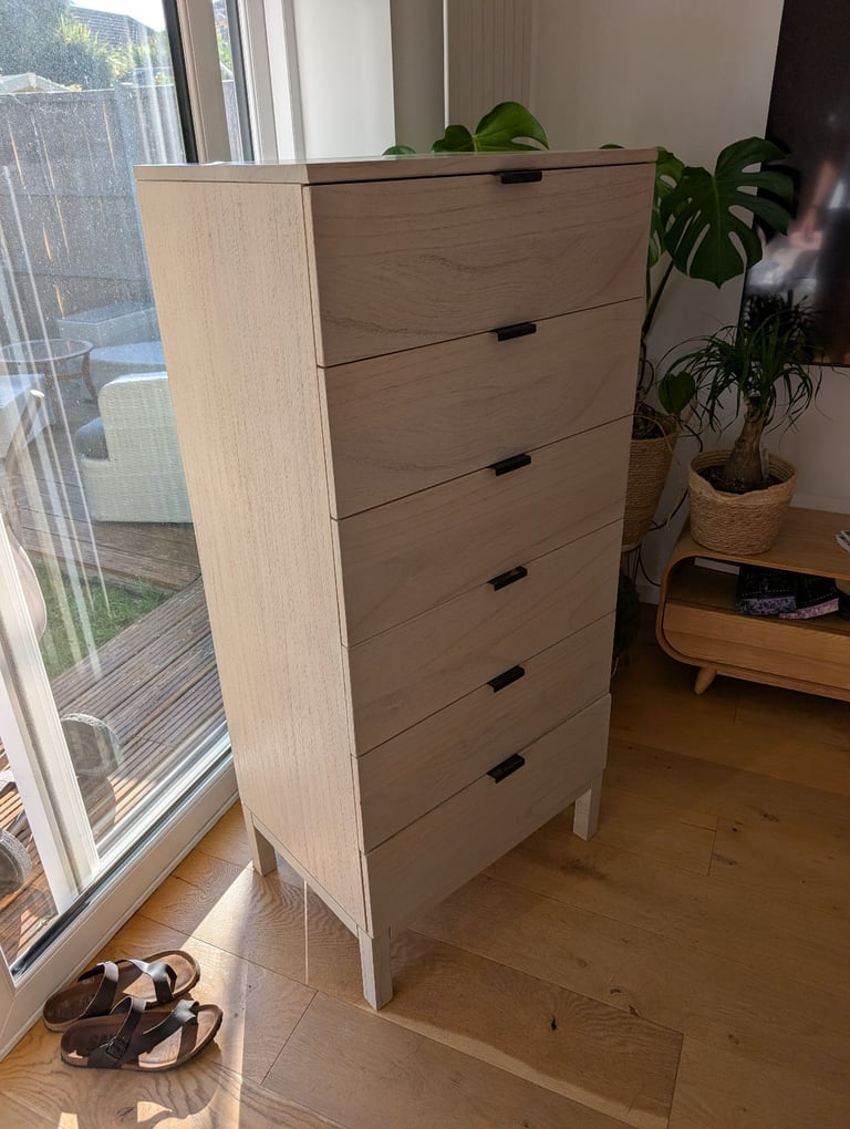 John Lewis chest of drawers tallboy solid wood 