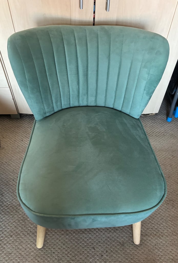 Selling 2 - Green Velvet Accent Chairs