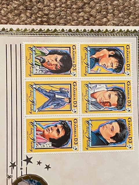 V.RARE: Elvis FDC Stamp & Coin 40th Anniversary Ghana ONLY 150 MADE NR MINT
