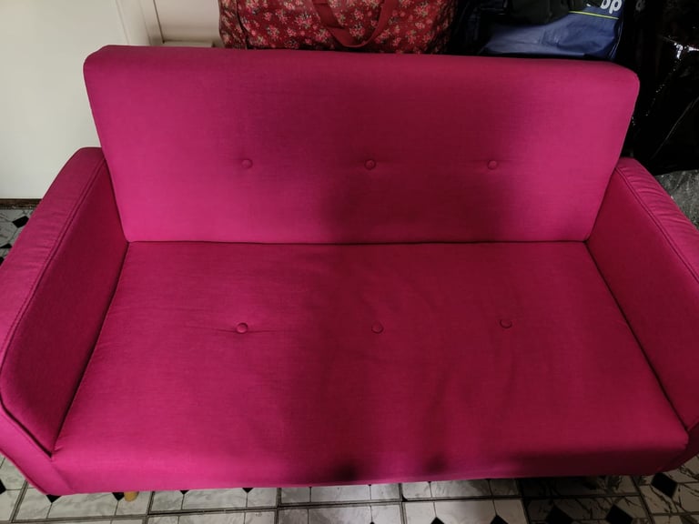 Hot pink sofa lovely space saver retro 