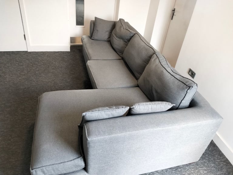 JOHN LEWIS GREY CORNER SOFA DELIVERY AVAILABLE TODAY 