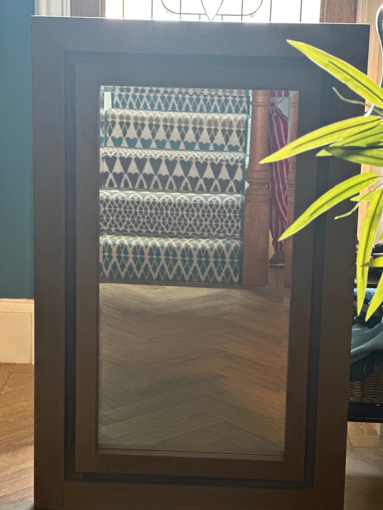 image for Solid oak framed mirror 