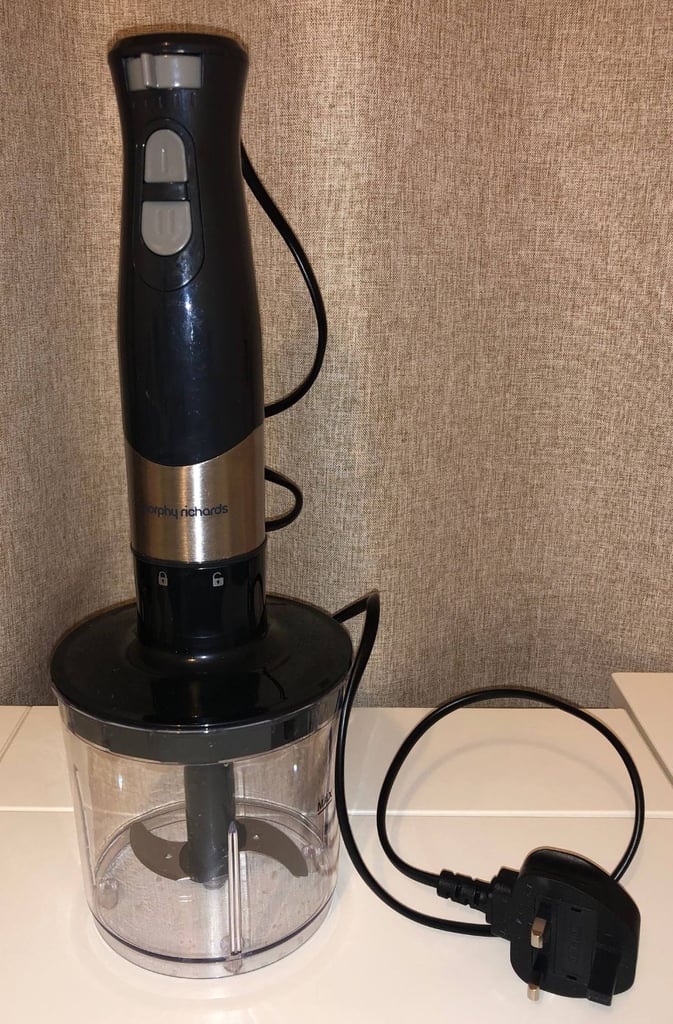 Morphy Richards Total Control Hand Blender with blending beaker, chopper and whisk accessories