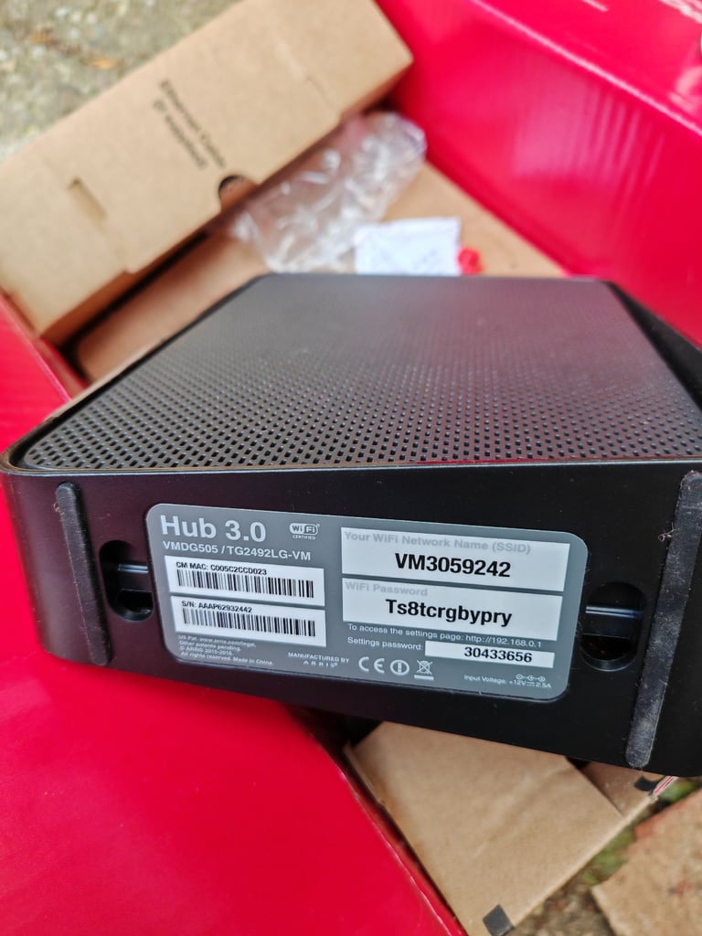 image for Virgin Media WiFi Router HUB 3.0