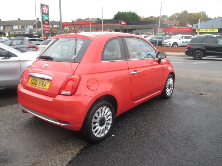 2016 Fiat 500 0.9 TwinAir Lounge Euro 6 (s/s) 3dr HATCHBACK Petrol Manual