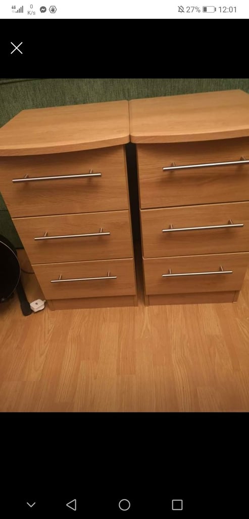 x2 bed side draws beautiful ba