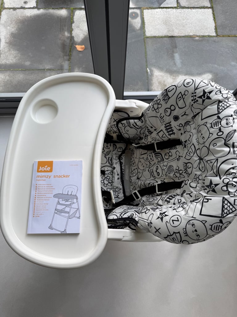 Joie Mimzy Snacker Highchair Fast Folding, Alphabet Soup Pattern, 6 Month - 15Kg