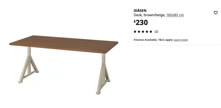 IKEA IDÅSEN Desk, brown/beige, 160x80 cm