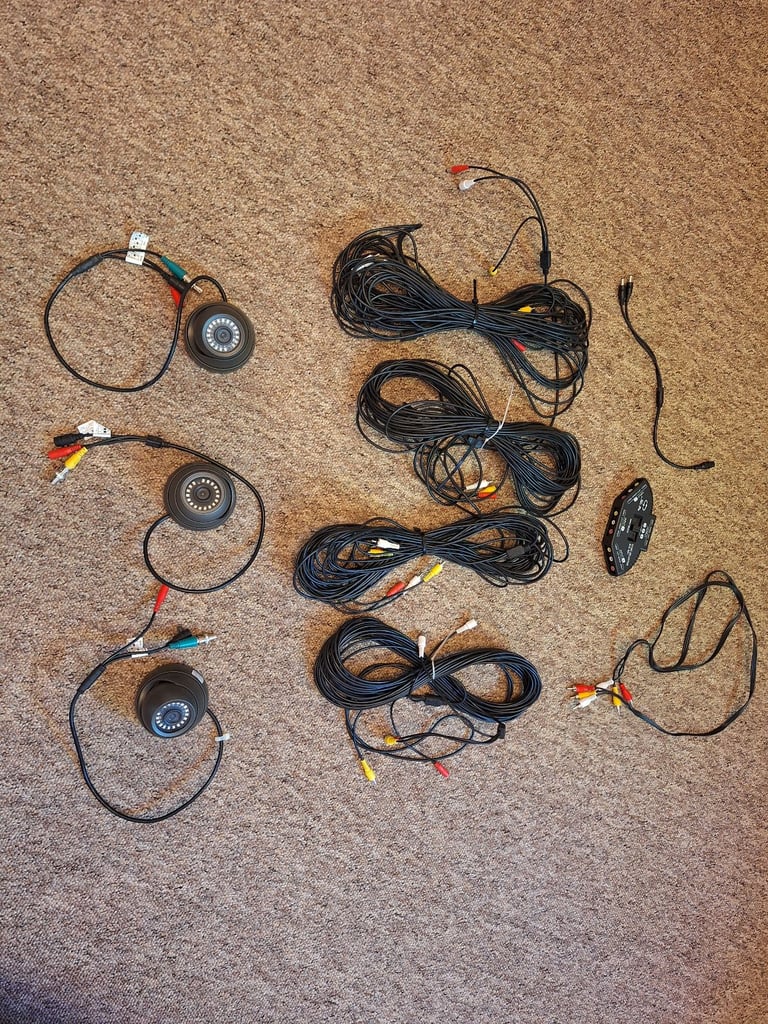 CCTV cameras and cables