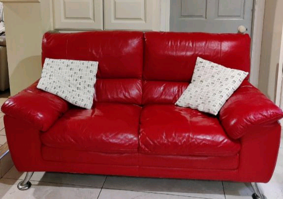 Two Seater Leather Sofa In Aberdeen