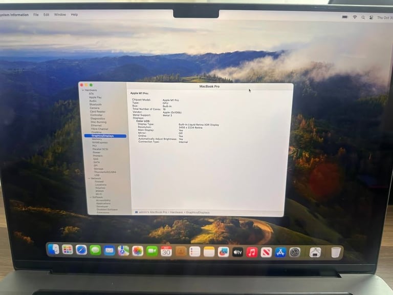 MacBook Pro 16” 2021 M1 Pro Chip | 16GB RAM | 512GB SSD | 16-Core GPU £650
