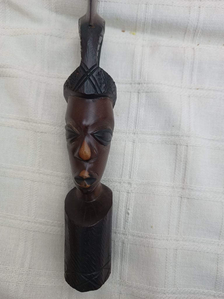 Vintage Large Wooden Hand Carved Tribal African Figure