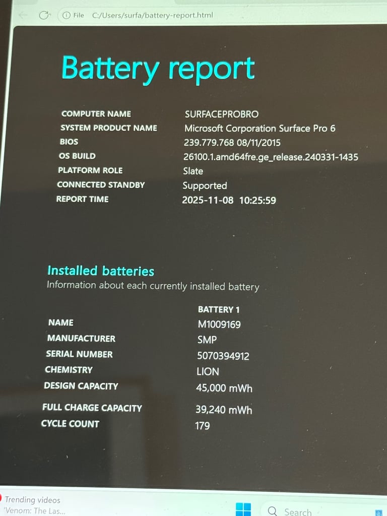 Microsoft Surface Pro 6 – i5 / 8GB / 256GB SSD 