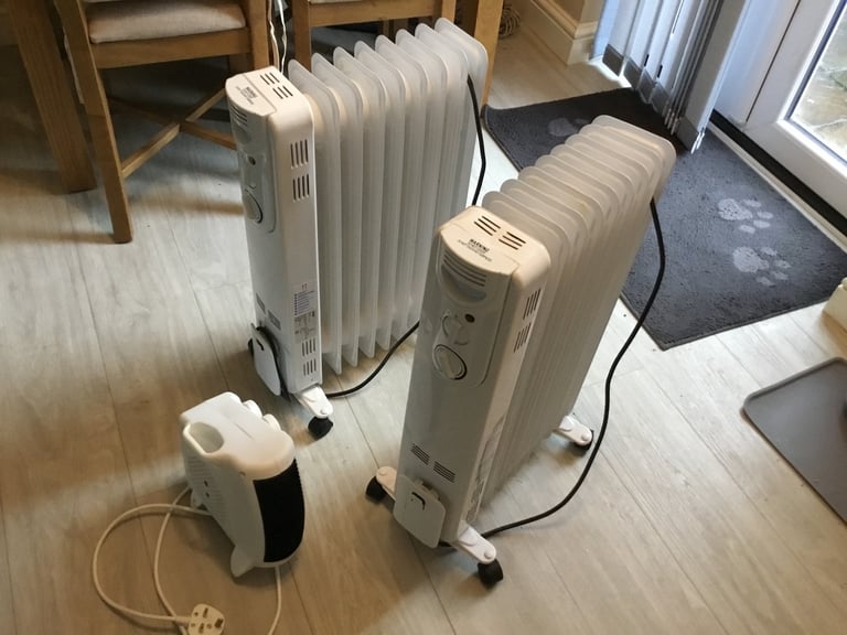 image for Set of three heaters two oil filled one electric