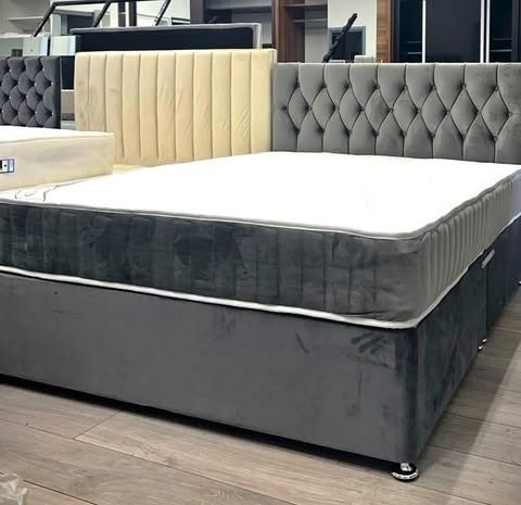 image for Luxury DIVAN 4FT6 Double Divan Bed Base With Mattress + Storage >> Flat 20% Off >> COD>>