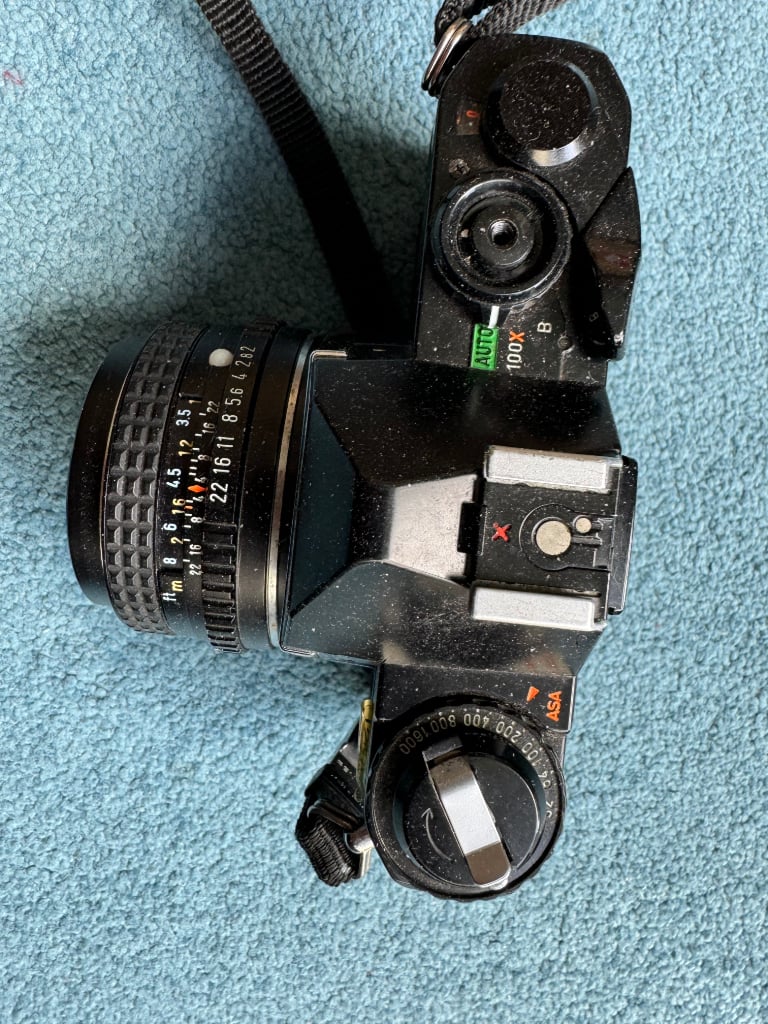 Pentax MV Film Camera and 3 Lenses