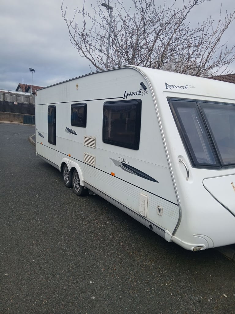 4 berth elddis avante fixed bed double axle caravan 