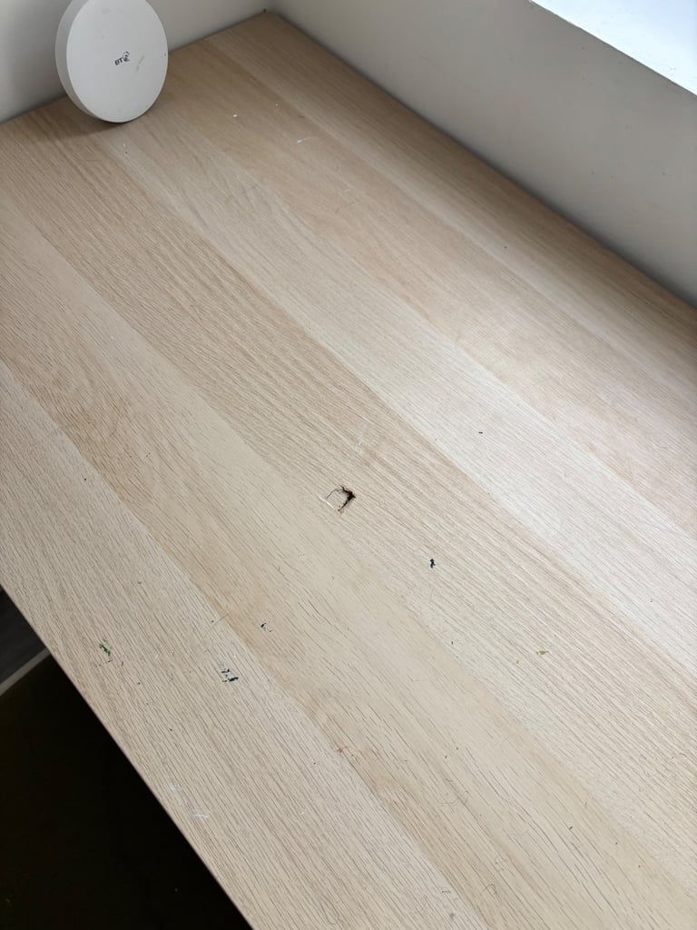 IKEA Office Chair & Desk - Green Örfjäll & wood effect desk