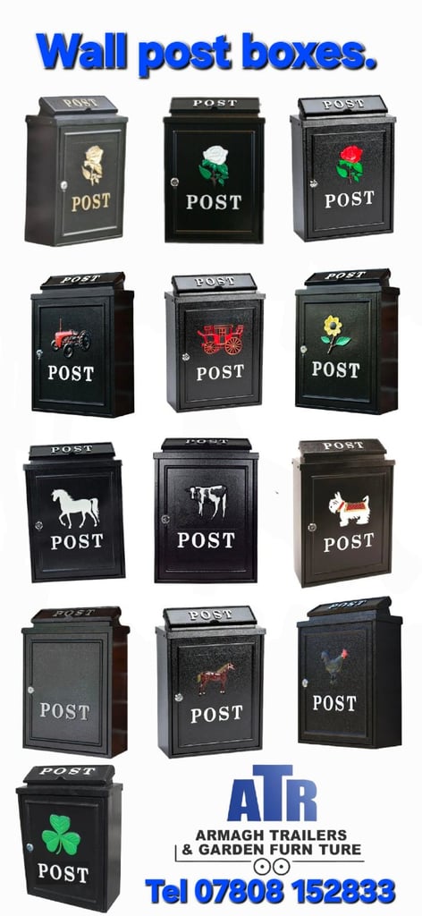 Cast iron round free standing post box