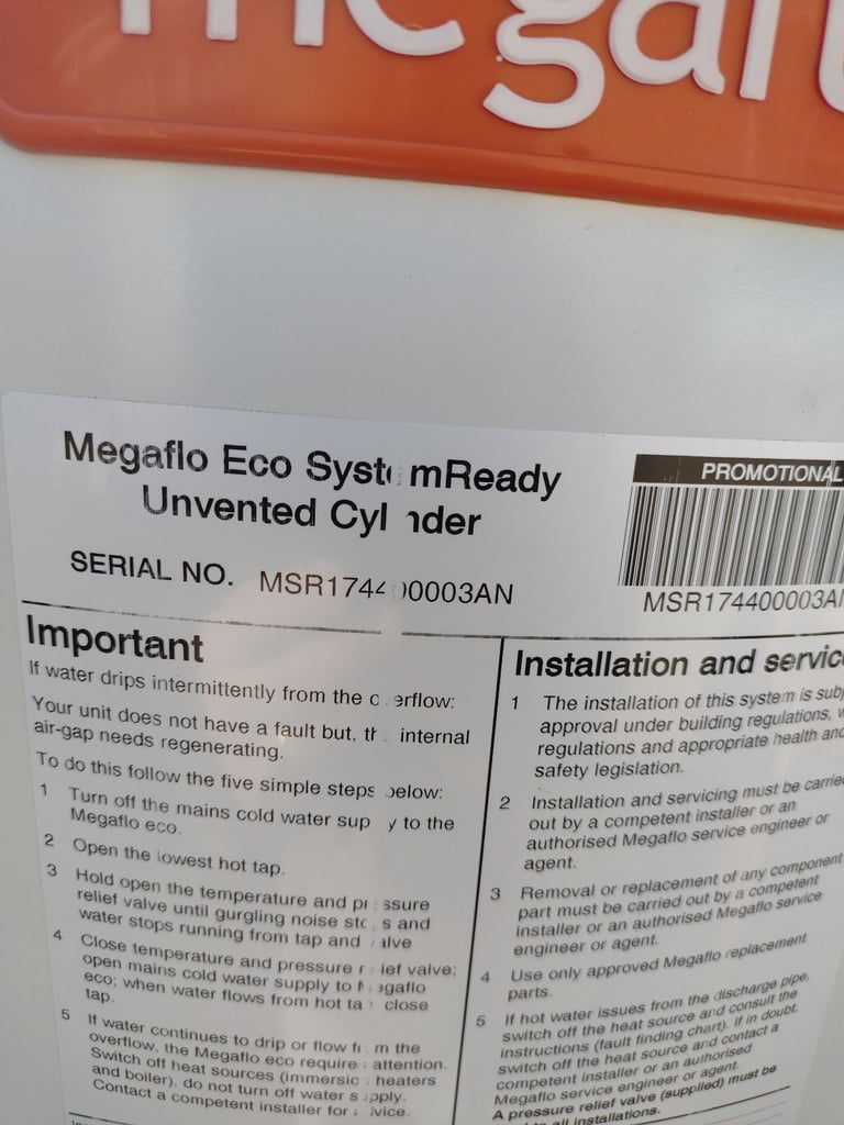 Megaflo cylinder 
