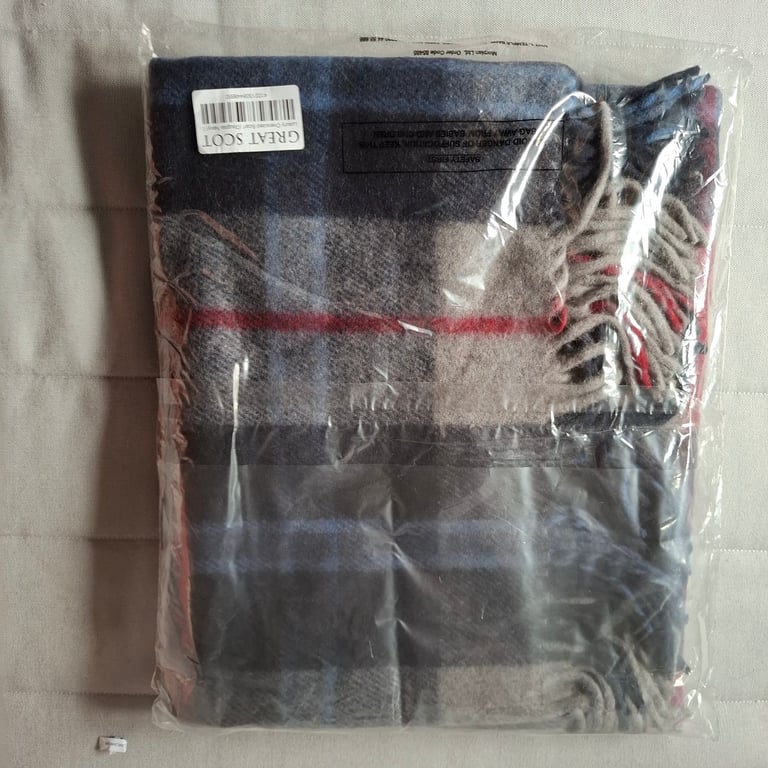 Great Scot oversized Douglas Navy scarf/shawl