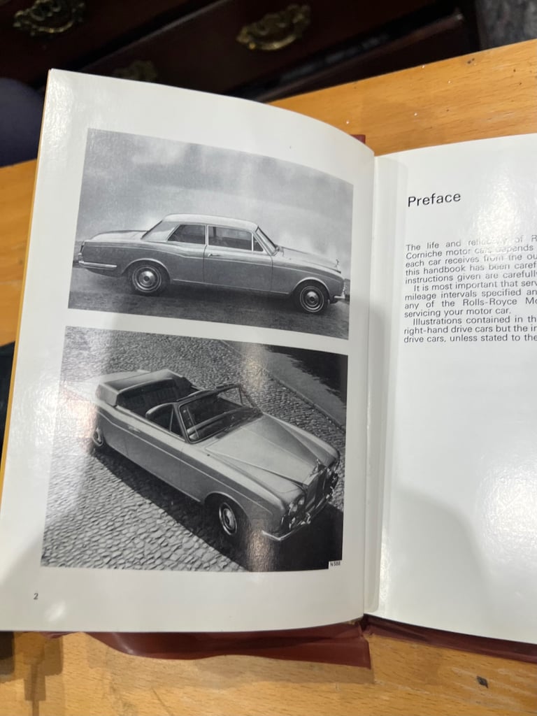 Owner´s Manual Rolls Royce Corniche / Bentley Handbook Cabrio & Convertible 1973