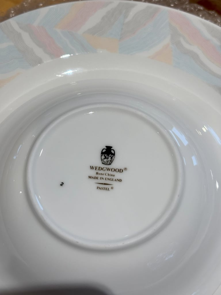 Wedgwood Bone China - rare 1980s Pastel modern abstract design, 58pcs dinner