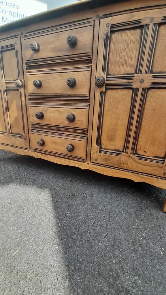 Ercol solid light elm sideboard