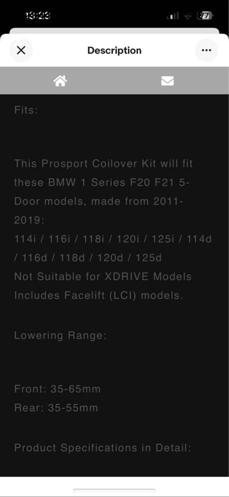 BMW lowering shocks 