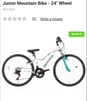 Junior mountain Bike - 24” wheel