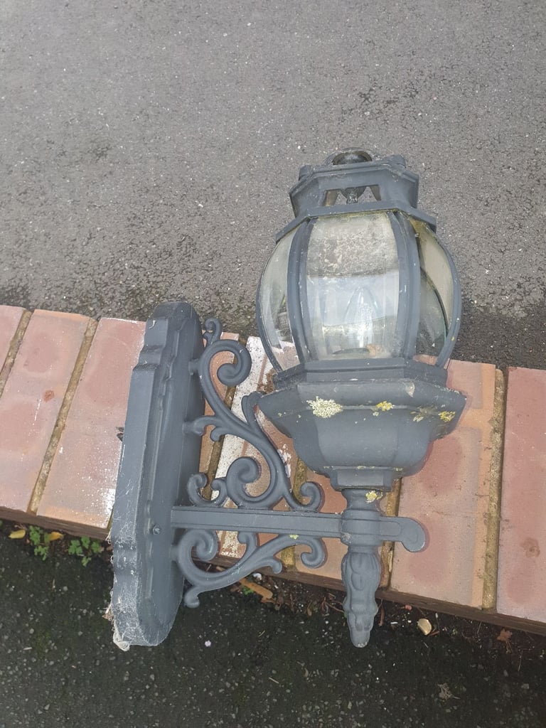 image for 2 Metal Wall Lamps , White & Black , Decent Condition, Very Useful, Attractive, Clean.