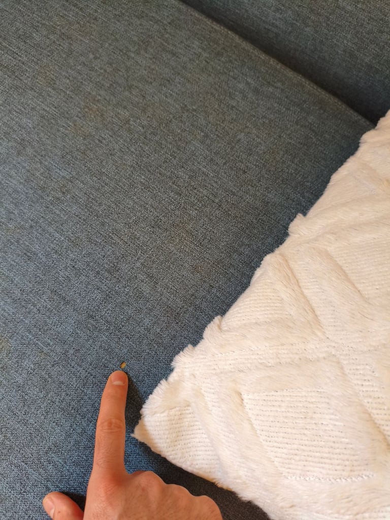 Sofa - blue - from no pets and no smoking home